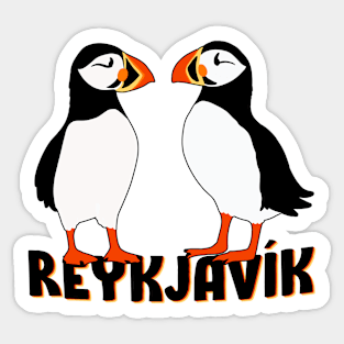 Cute Birds from Reykjavik Iceland Souvenir Sticker